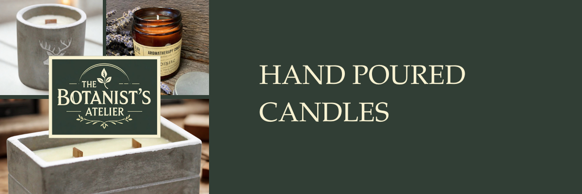 hand poured candles collection banner