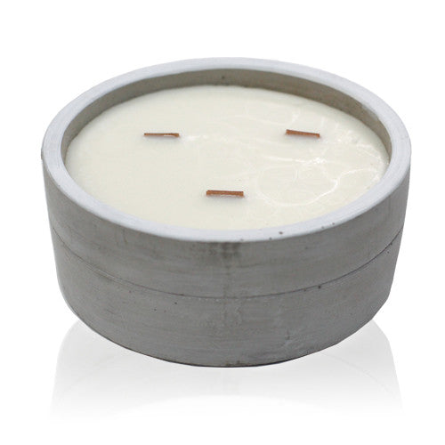 Patchouli & Dark Amber Round Ceramic Candle